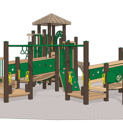 Coyote themed playground playset