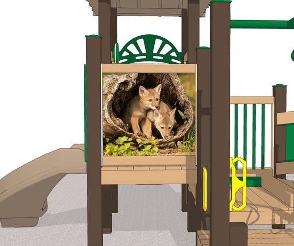 Coyote themed playground playset