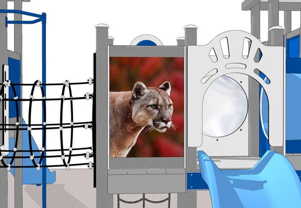 Cougar themed playset made from Recycled Plastics