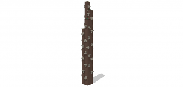Rock Tower playground climber in Chocolate