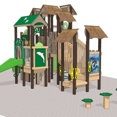 Dolphin themed playground playset
