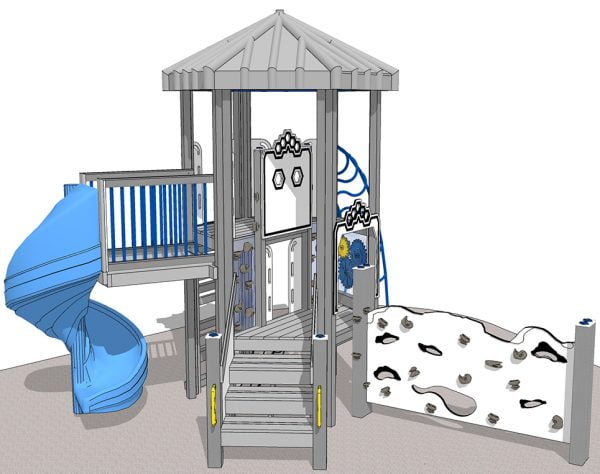 Eiffel Tower themed playground play system