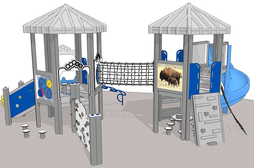 Bison Challenging Playground Play Equipment