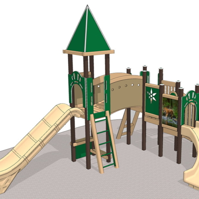 Tiger Themed Playset for Small Play Areas