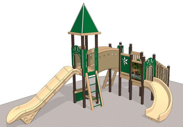 Tiger Themed Playset for Small Play Areas